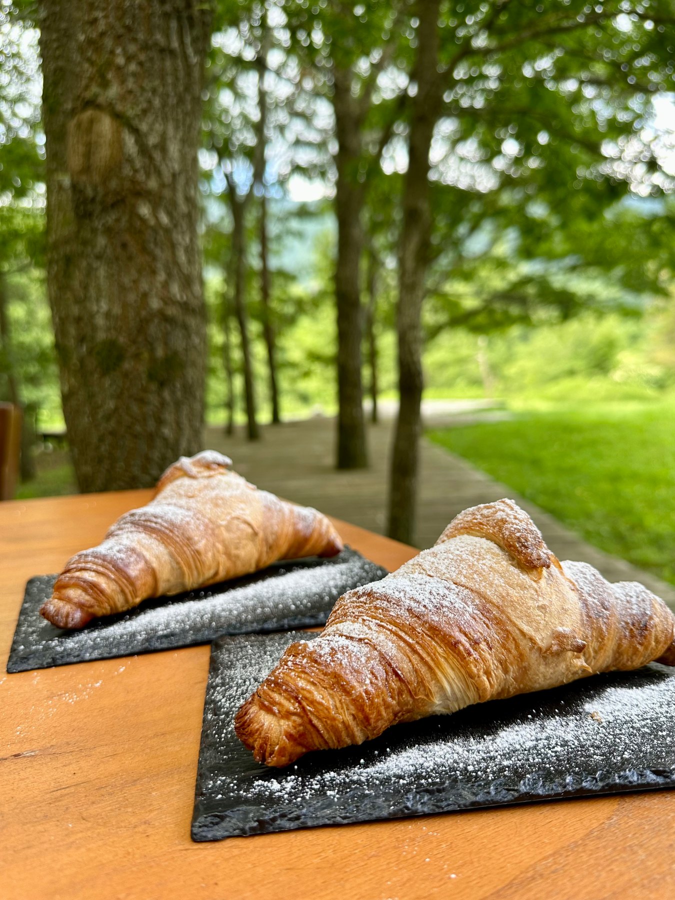 Cornetti e colazione nel verde